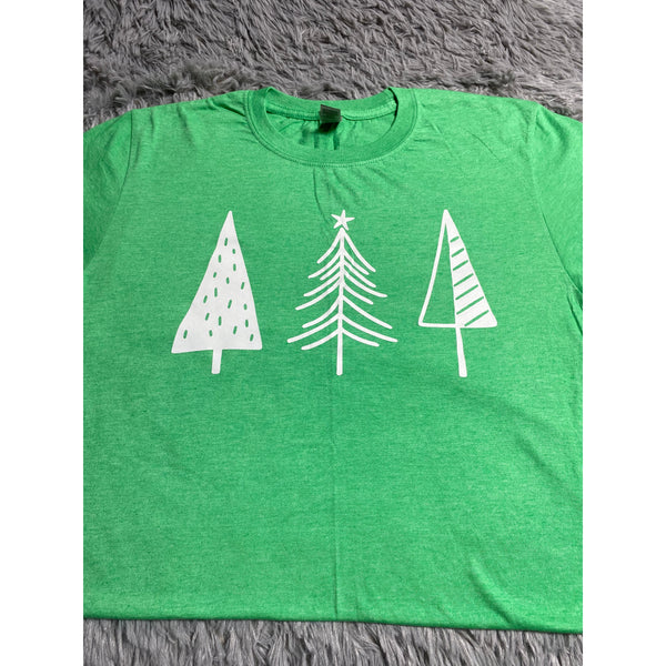 3 Christmas Trees Graphic T-shirt